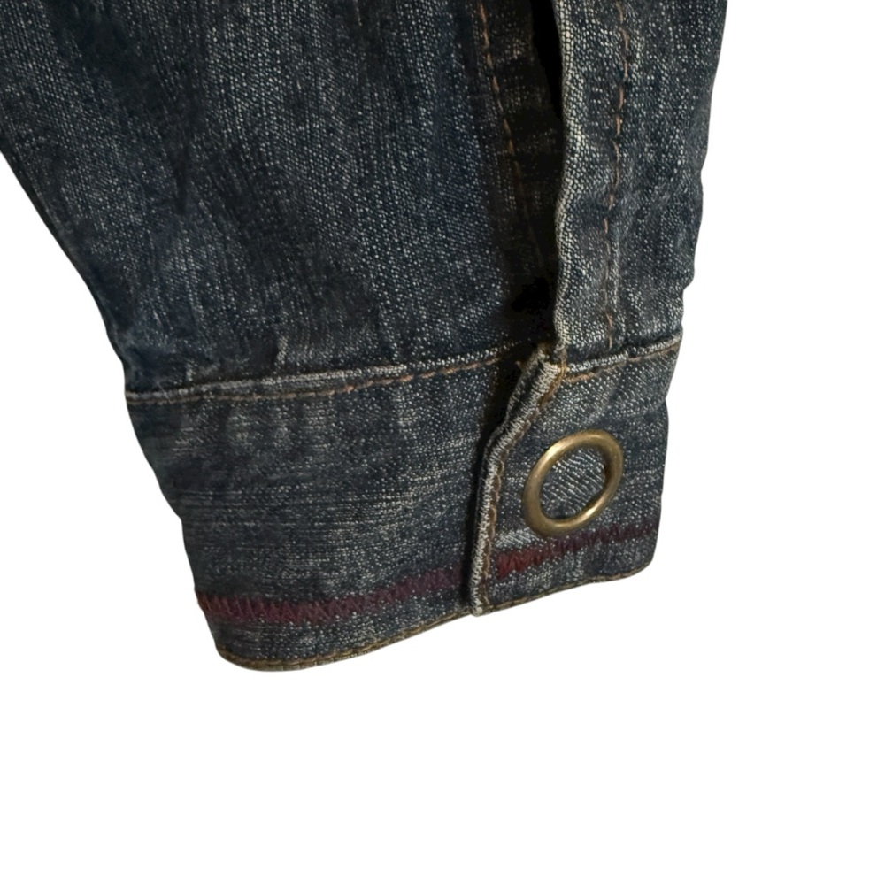 CAbi Artsy Jean Jacket with snap closures and unique Vintage Buttons Size M - Picture 7 of 13